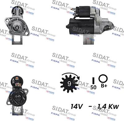 Sidat S12BH0339A2 - Starteris autodraugiem.lv