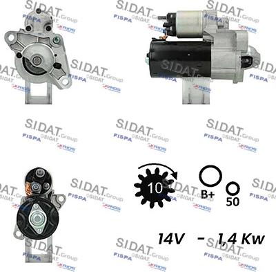 Sidat S12BH0742A2 - Starteris autodraugiem.lv