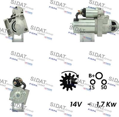 Sidat S12DR0307A2 - Starteris autodraugiem.lv