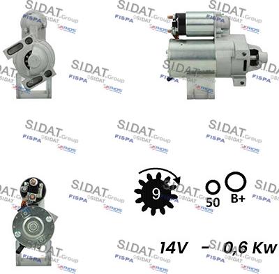 Sidat S12DR0375A2 - Starteris autodraugiem.lv