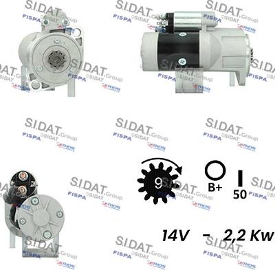 Sidat S12HT0505A2 - Starteris autodraugiem.lv