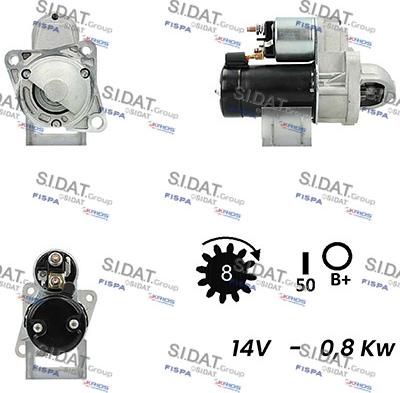 Sidat S12HY0434A2 - Starteris autodraugiem.lv