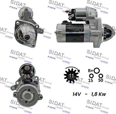 Sidat S12MA0112A2 - Starteris autodraugiem.lv