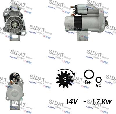 Sidat S12VA0445A2 - Starteris autodraugiem.lv