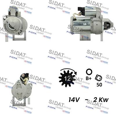 Sidat S12VA0412A2 - Starteris autodraugiem.lv