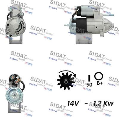 Sidat S12VA0549A2 - Starteris autodraugiem.lv