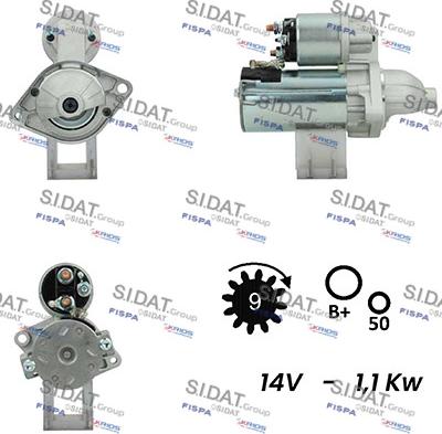 Sidat S12VA0033 - Starteris autodraugiem.lv