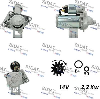 Sidat S12VA0021A2 - Starteris autodraugiem.lv