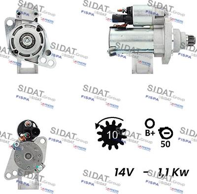 Sidat S12VA0072A2 - Starteris autodraugiem.lv