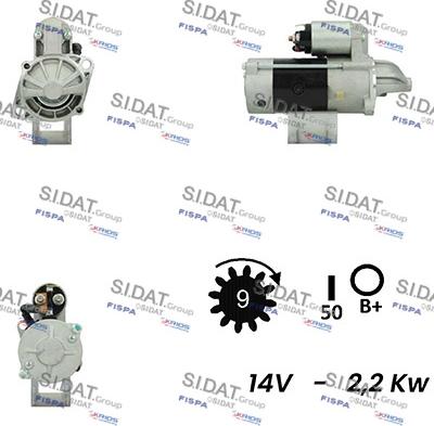 Sidat S12VA0241 - Starteris autodraugiem.lv