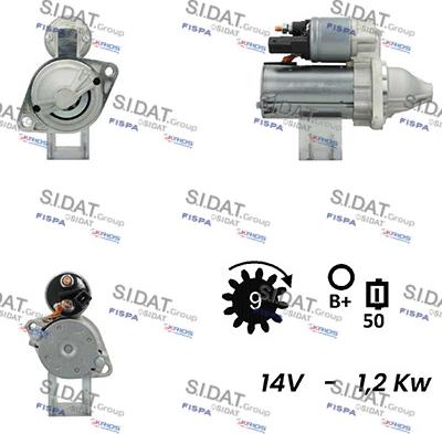 Sidat S12VA0237A2 - Starteris autodraugiem.lv