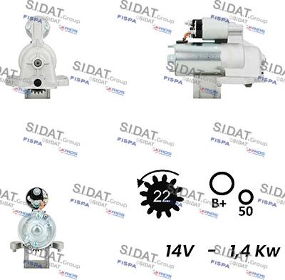 Sidat S12VS0695A2 - Starteris autodraugiem.lv