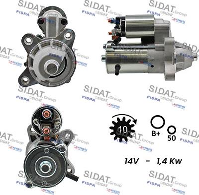 Sidat S12VS0054A2 - Starteris autodraugiem.lv