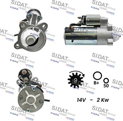 Sidat S12VS0155A2 - Starteris autodraugiem.lv