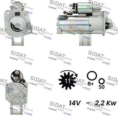 Sidat S12VS0160A2 - Starteris autodraugiem.lv