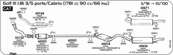 Sigam VW053 - Izplūdes gāzu sistēma autodraugiem.lv