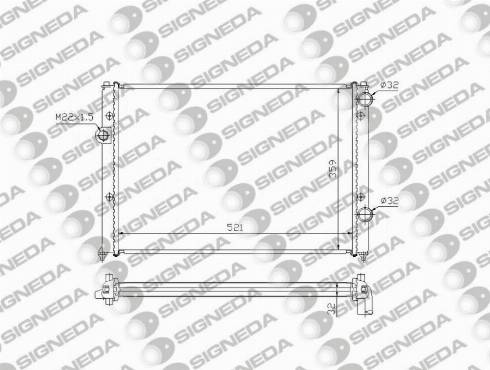 Signeda RA65251A - Radiators, Motora dzesēšanas sistēma autodraugiem.lv