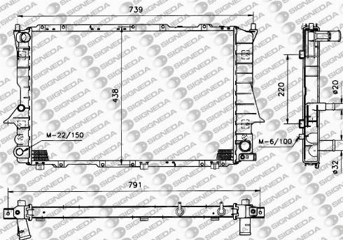 Signeda RA60458A - Radiators, Motora dzesēšanas sistēma autodraugiem.lv