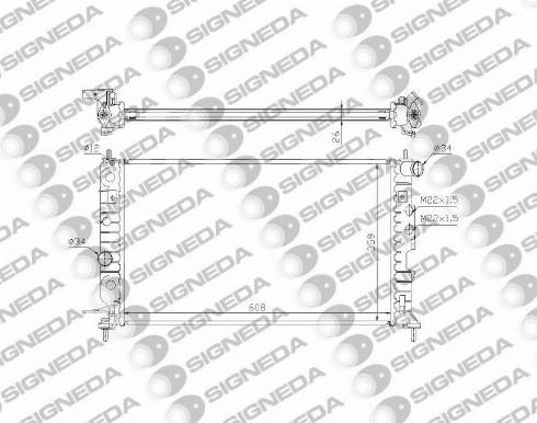 Signeda RA630121 - Radiators, Motora dzesēšanas sistēma autodraugiem.lv