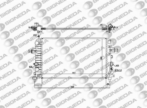 Signeda RA63028Q - Radiators, Motora dzesēšanas sistēma autodraugiem.lv