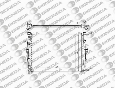 Signeda RA63764/63765 - Radiators, Motora dzesēšanas sistēma autodraugiem.lv