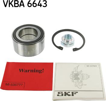 SKF VKBA 6643 - Riteņa rumbas gultņa komplekts autodraugiem.lv