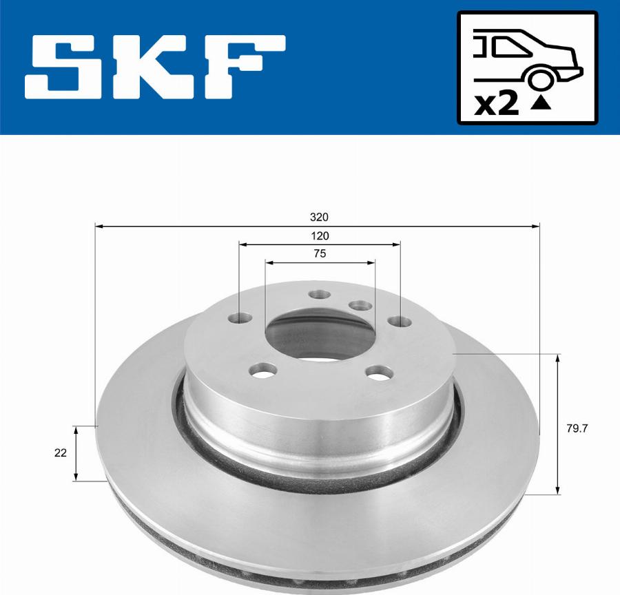 SKF VKBD 90415 V2 - Bremžu diski autodraugiem.lv