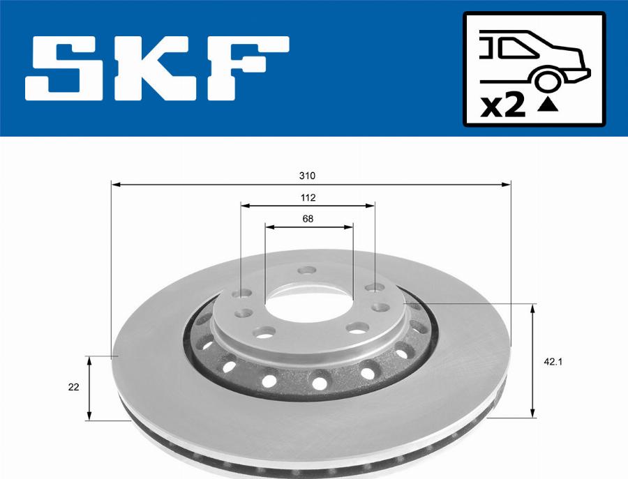 SKF VKBD 90486 V2 - Bremžu diski autodraugiem.lv