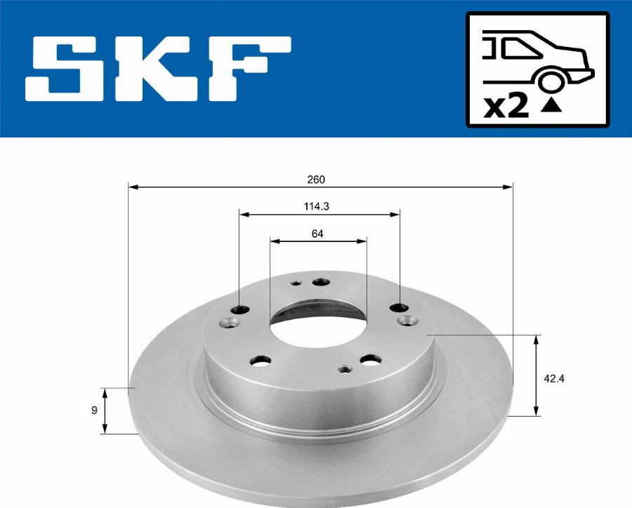 SKF VKBD 90421 S2 - Bremžu diski autodraugiem.lv