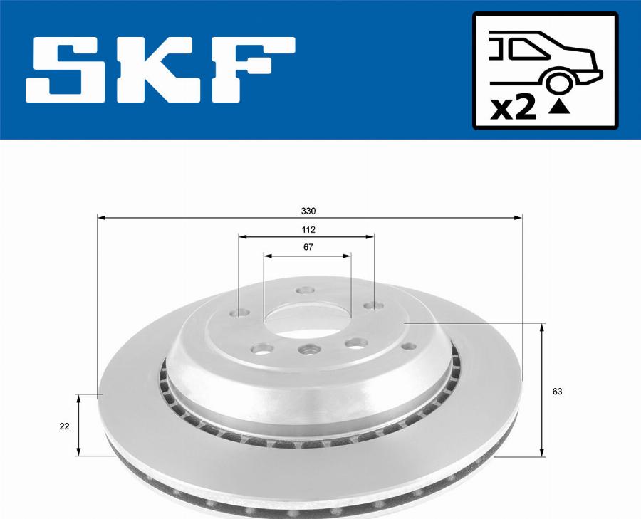 SKF VKBD 90599 V2 - Bremžu diski autodraugiem.lv