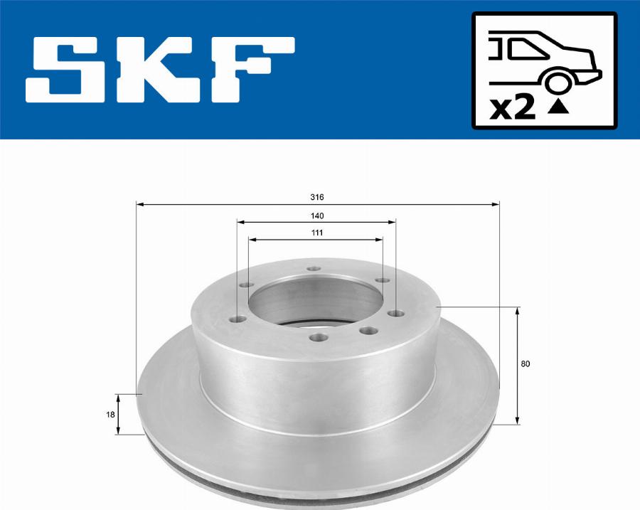 SKF VKBD 90587 V2 - Bremžu diski autodraugiem.lv