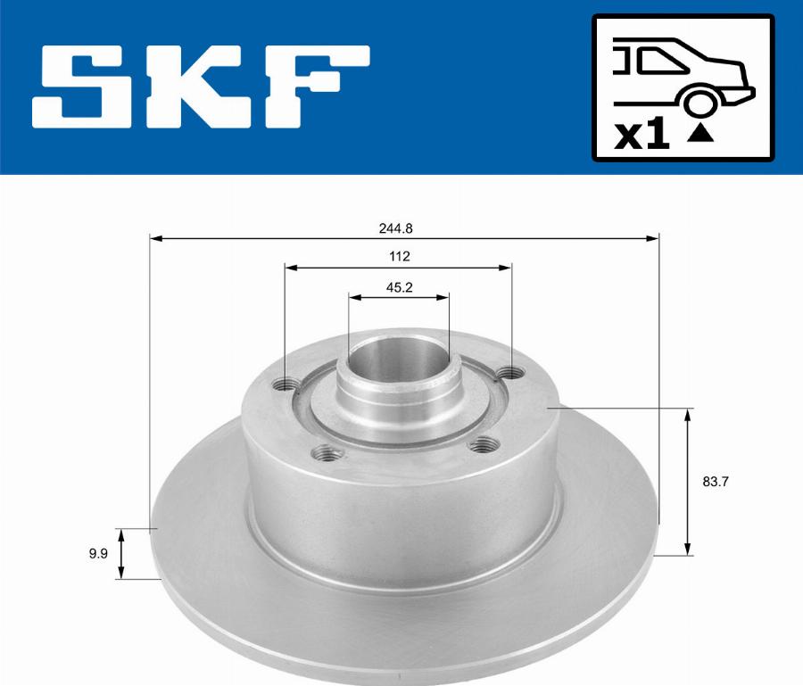 SKF VKBD 90682 S1 - Bremžu diski autodraugiem.lv