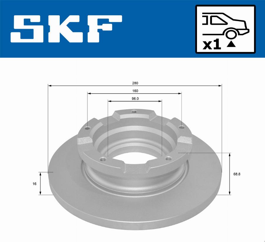 SKF VKBD 90045 S1 - Bremžu diski autodraugiem.lv