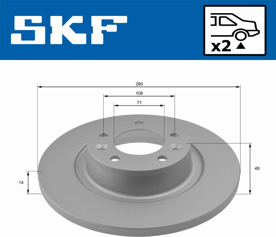 SKF VKBD 90034 S2 - Bremžu diski autodraugiem.lv