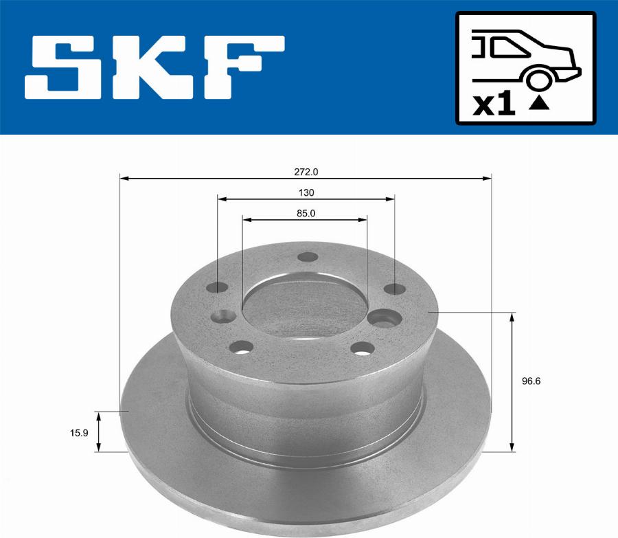 SKF VKBD 90198 S1 - Bremžu diski autodraugiem.lv