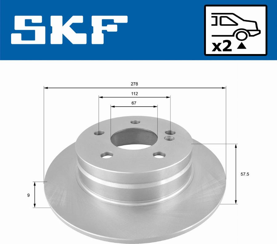 SKF VKBD 90145 S2 - Bremžu diski autodraugiem.lv