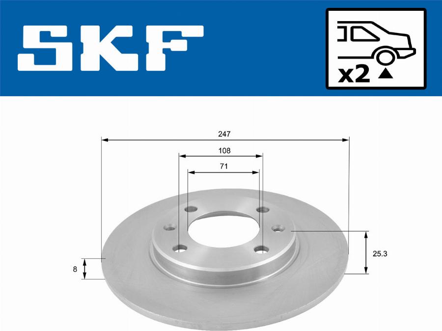 SKF VKBD 90169 S2 - Bremžu diski autodraugiem.lv