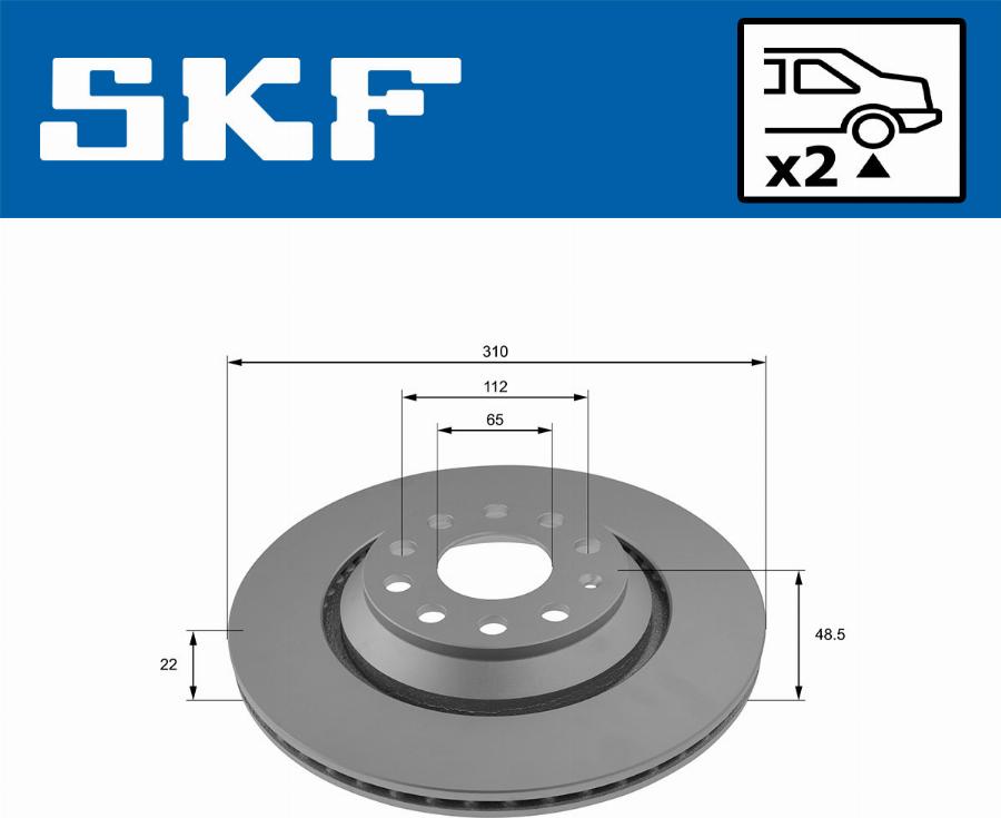 SKF VKBD 90161 V2 - Bremžu diski autodraugiem.lv