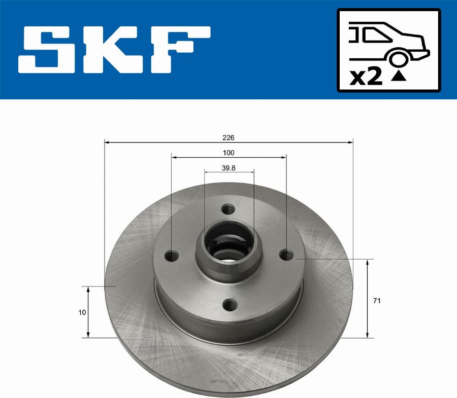 SKF VKBD 90105 S2 - Bremžu diski autodraugiem.lv