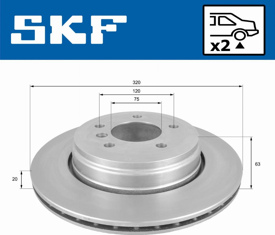 SKF VKBD 90180 V2 - Bremžu diski autodraugiem.lv