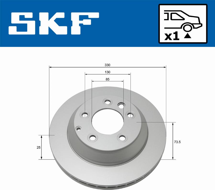 SKF VKBD 90136 V1 - Bremžu diski autodraugiem.lv