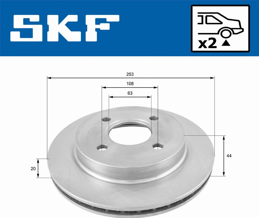 SKF VKBD 90847 V2 - Bremžu diski autodraugiem.lv