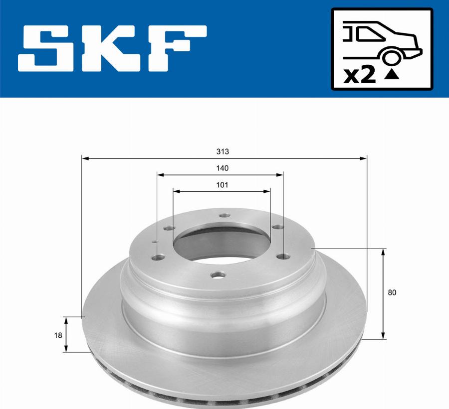 SKF VKBD 90850 V2 - Bremžu diski autodraugiem.lv