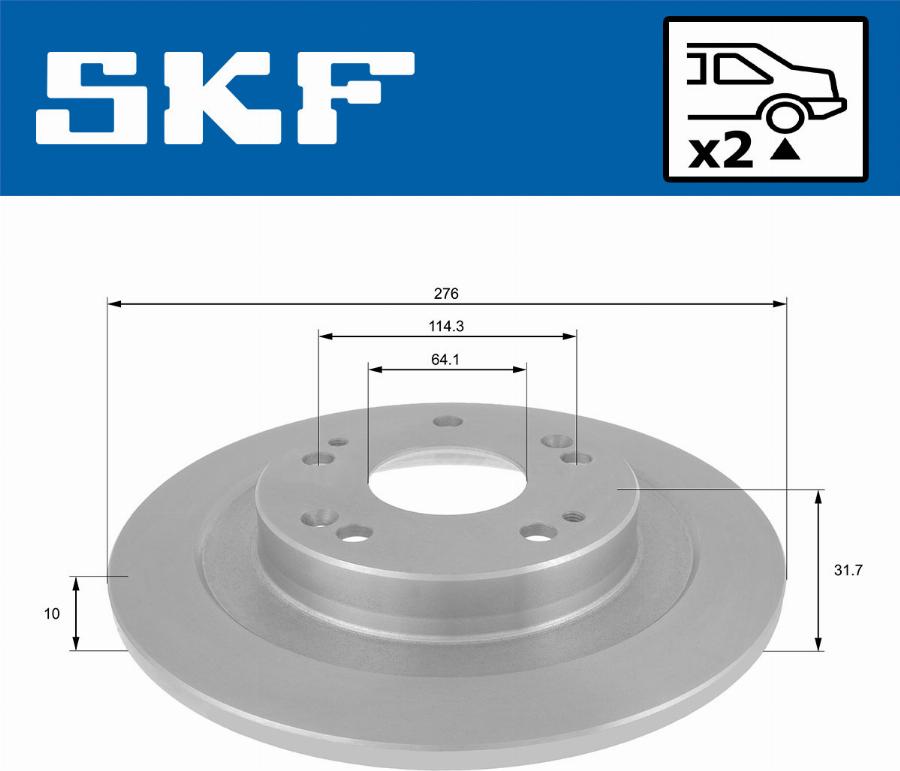 SKF VKBD 90318 S2 - Bremžu diski autodraugiem.lv