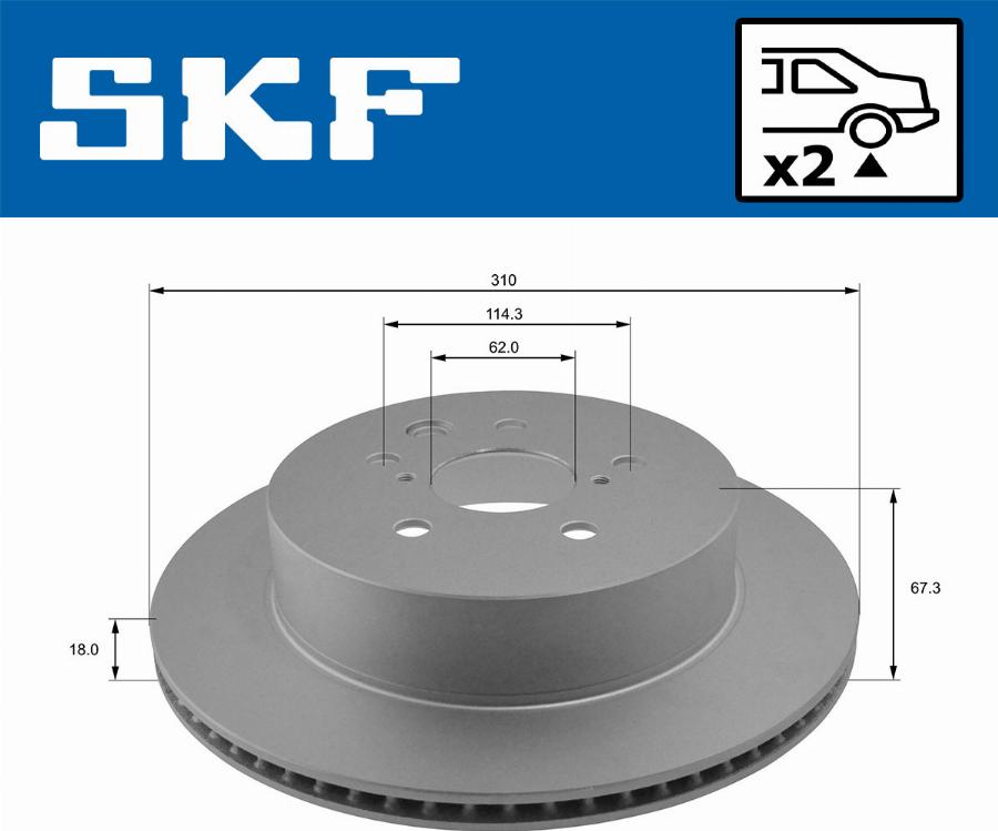 SKF VKBD 90386 V2 - Bremžu diski autodraugiem.lv