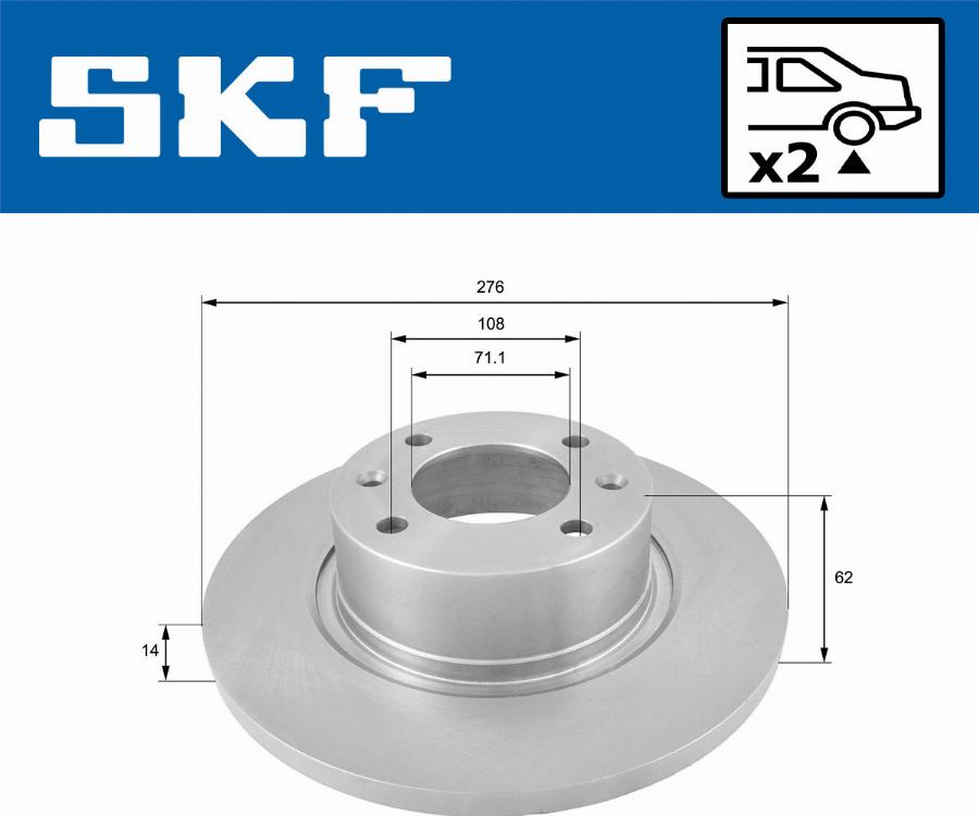 SKF VKBD 90332 S2 - Bremžu diski autodraugiem.lv