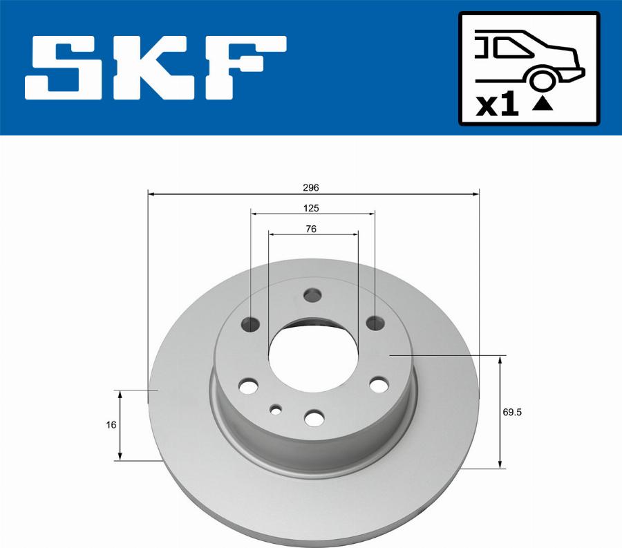 SKF VKBD 90321 S1 - Bremžu diski autodraugiem.lv