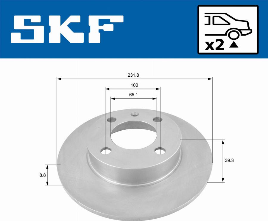 SKF VKBD 90372 S2 - Bremžu diski autodraugiem.lv