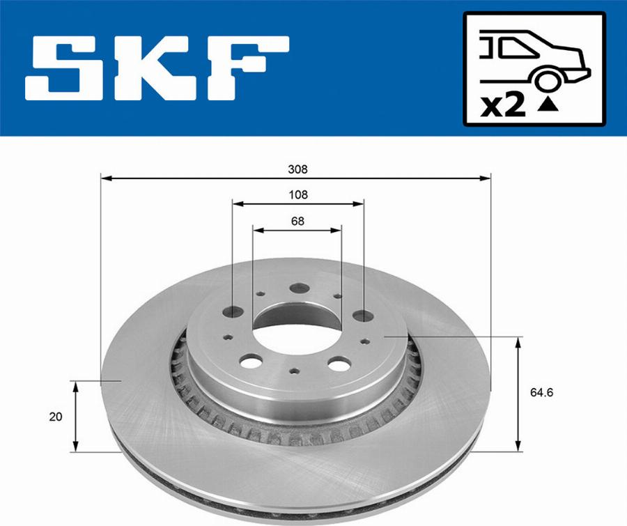 SKF VKBD 90296 V2 - Bremžu diski autodraugiem.lv