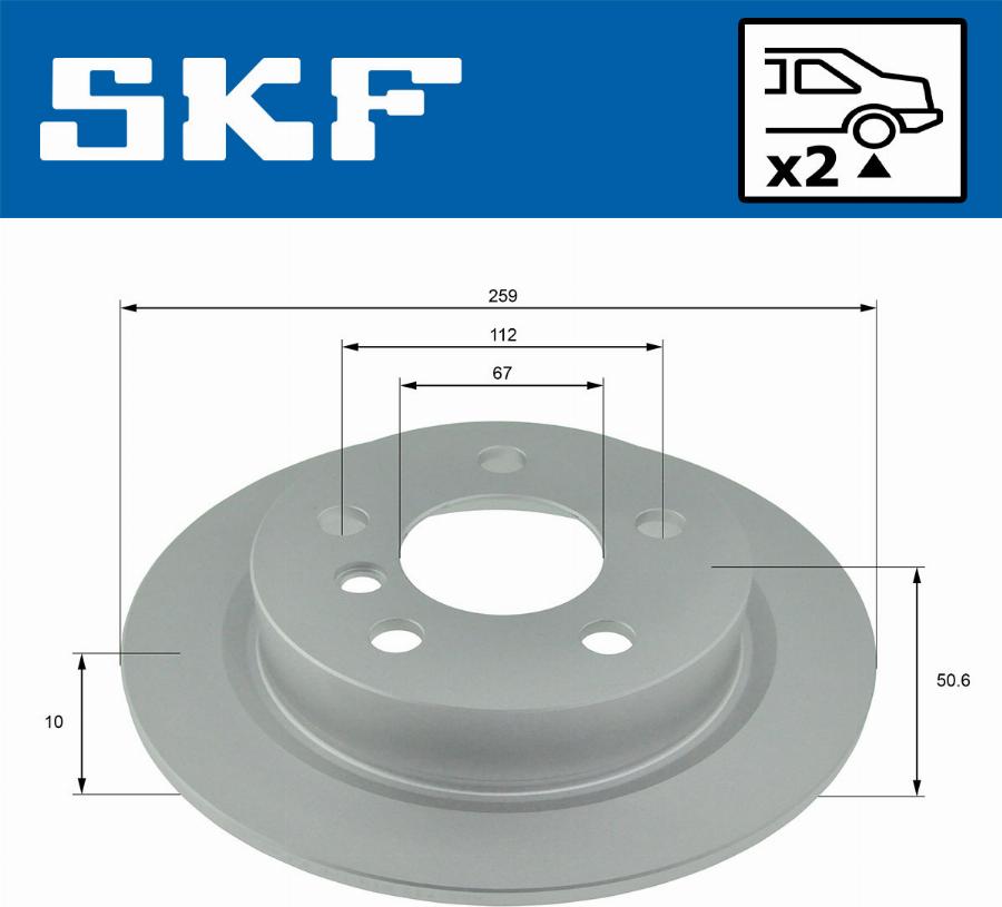 SKF VKBD 90248 S2 - Bremžu diski autodraugiem.lv